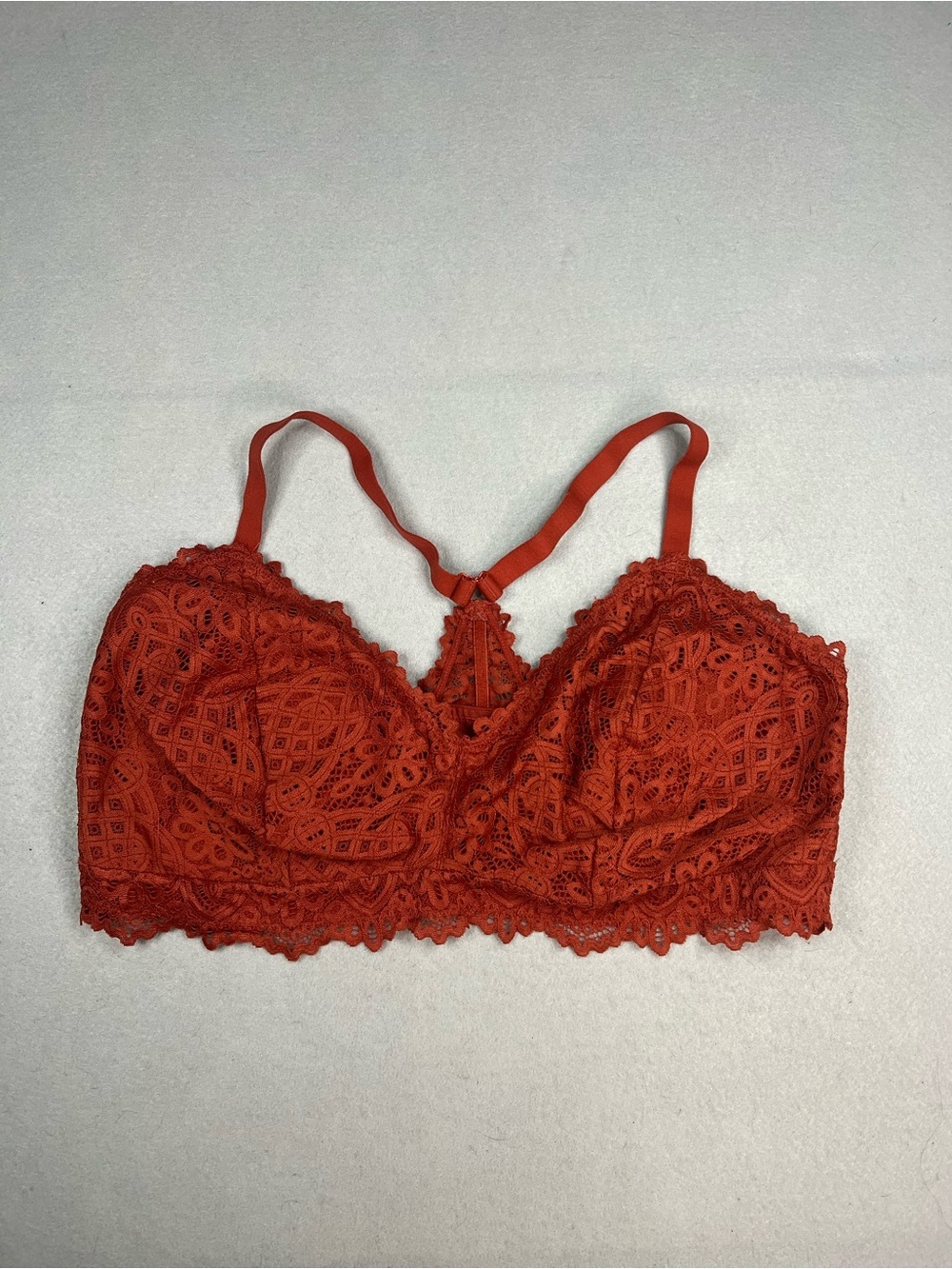 Auden lace bralette burnt orange color 4X